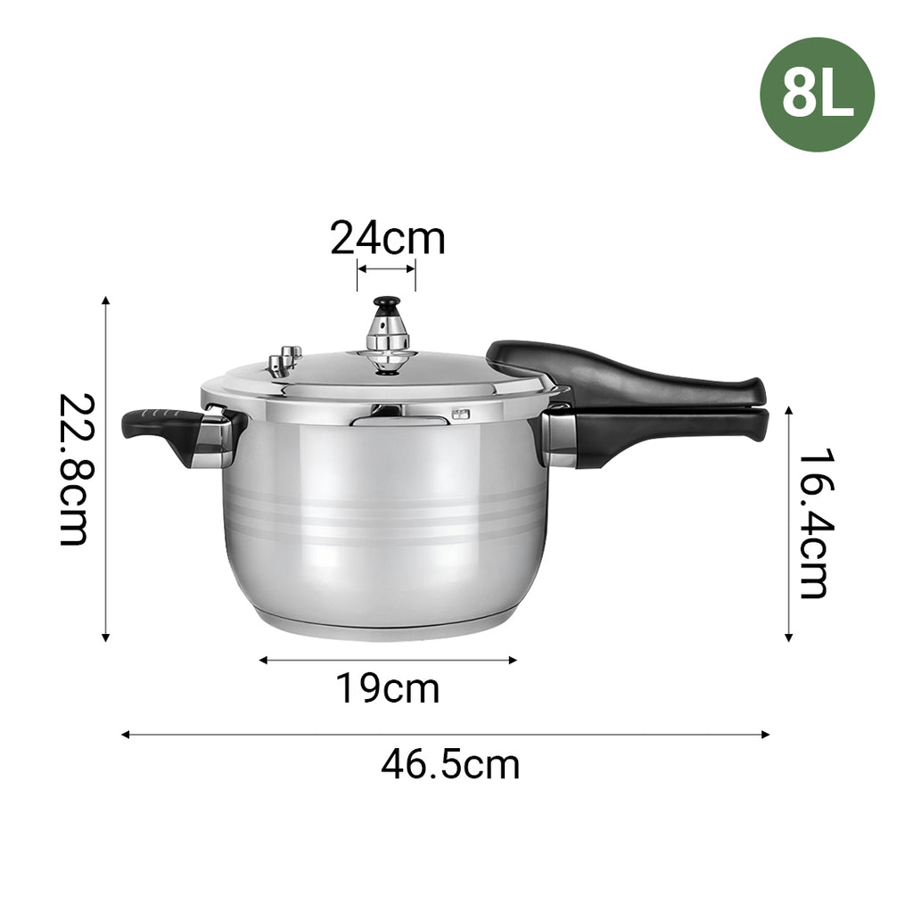 8L Commercial Grade Stainless Steel Pressure Cooker With Seal