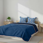 SOGA Home & Living Bundle – 2 Deep Sea Blue Gradient Pillow & Navy Blue Cozy Flannel Blanket $ 196