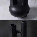 SOGA 2X Ornament Modern Geometric Vase Minimalist Double Tube Abstract Sculpture for Home Décor