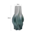 SOGA 32cm Glass Vase Blue with Beautiful glass Bubble Texture Art Vases
