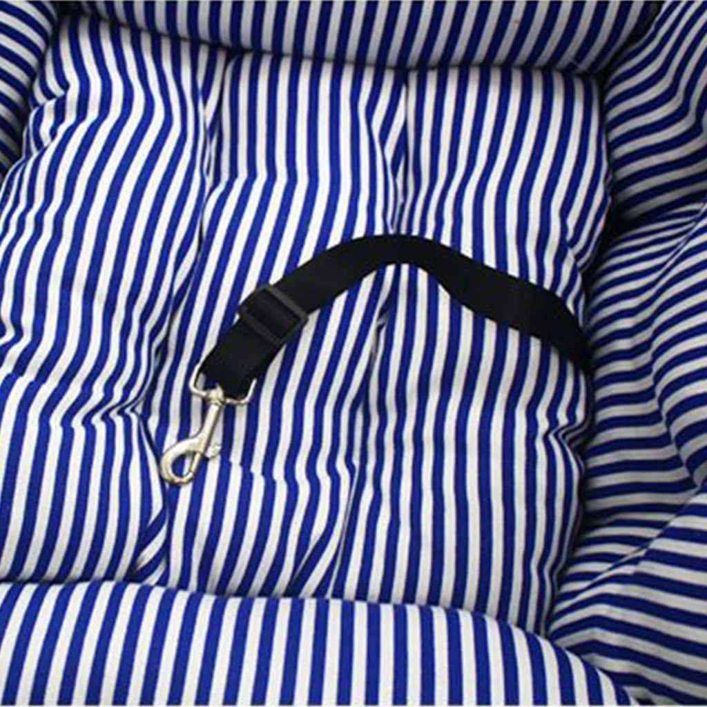 SOGA 2X Blue Pet Car Seat Sofa Safety Soft Padded Portable Travel Carrier Bed