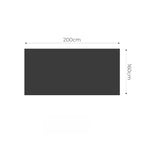 SOGA Light Blue-Gray Tassel Throw Blanket 160x200cm Soft Polyester