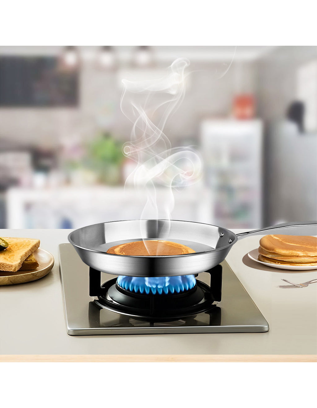 SOGA Stainless Steel Induction Fry Pan Set 20cm & 36cm