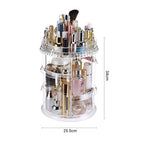 SOGA 2X 360 Degree Rotating Makeup Organizer Cosmetics Holder Display Stand Skincare Home Decor
