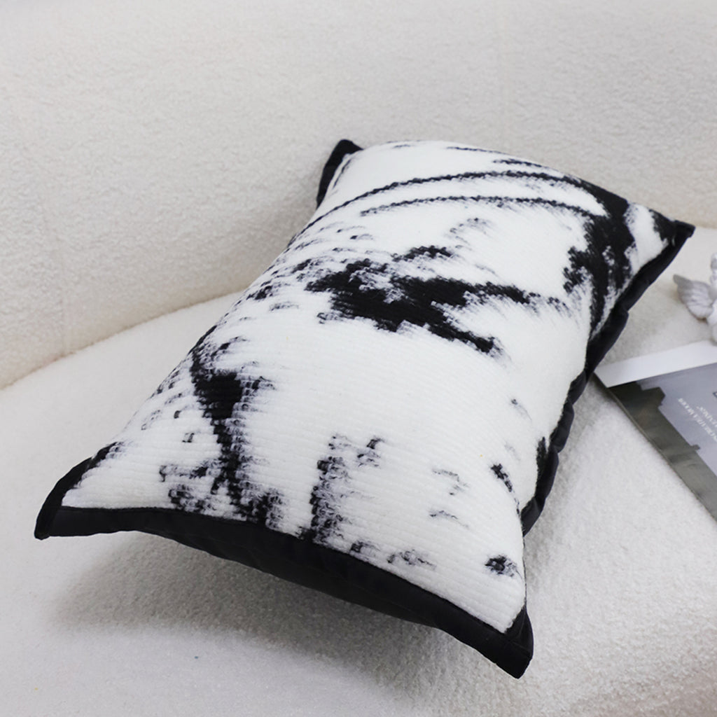 SOGA 2X 35cm Throw Pillow  Black and White Leopard Thick Premium Polyester Fiber for Home Decor