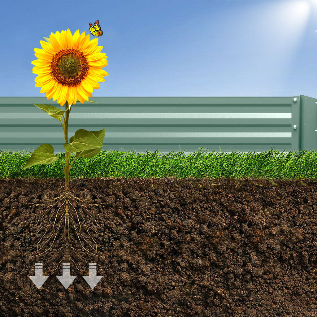 SOGA 60cm Hexagon Shape Galvanised Raised Garden Bed Vegetable Herb Flower Outdoor Planter Box