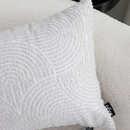 SOGA 2X 35cm Throw Pillow Beige Gray Lumbar Embroidered Decorative Cover Stitch for Home Decor
