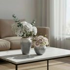 SOGA Home & Living Bundle – White & Grey Ceramic Flower Vases for Elegant Living Room Decor $ 161