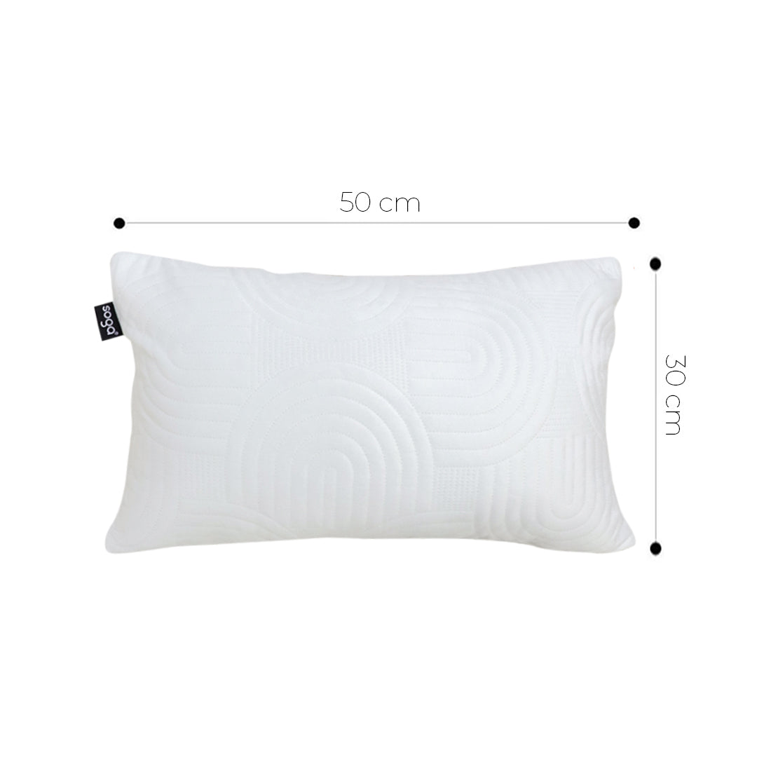 SOGA 2X 30cm White Textured Geometric Pattern Decorative Throw Pillow $ 119
