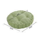 SOGA Green Round Cushion Soft Leaning Plush Backrest Throw Seat Pillow Home Office Decor