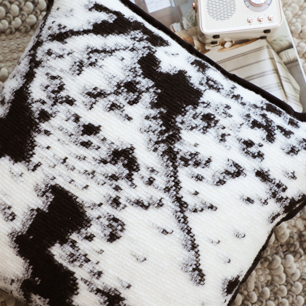 SOGA 50cm Throw Pillow  Black and White Leopard Thick Premium Polyester Fiber for Home Decor