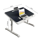 SOGA 2X 60X40cm Black Small Laptop Bed Portable Foldable Study Table Adjustable