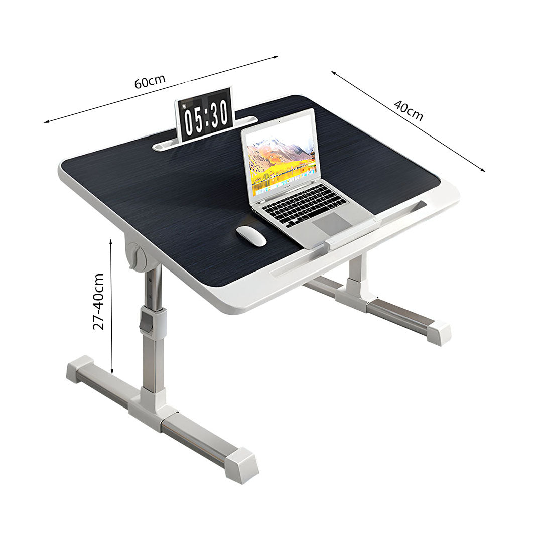 SOGA 2X 60X40cm Black Small Laptop Bed Portable Foldable Study Table Adjustable