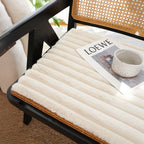 SOGA 2X 45cm Cream Corduroy Square Cushion Soft Leaning Plush Backrest Throw Seat Pillow