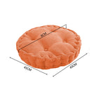 SOGA 2X Orange Round Cushion Soft Leaning Plush Backrest Throw Seat Pillow Home Office Decor