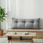 SOGA 4X 100cm Silver Triangular Wedge Bed Pillow Headboard Backrest Bedside Tatami Cushion Home Decor