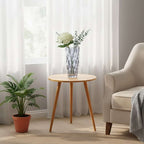 SOGA Home & Living Bundle – Walnut Side Coffee Table & Grey Glass Vase for Modern Home Decor $ 123