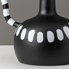 SOGA 2X 26.5x17cm Ornament Vase with Polka Dot Handicraft Decorations in Living Room Home Decor