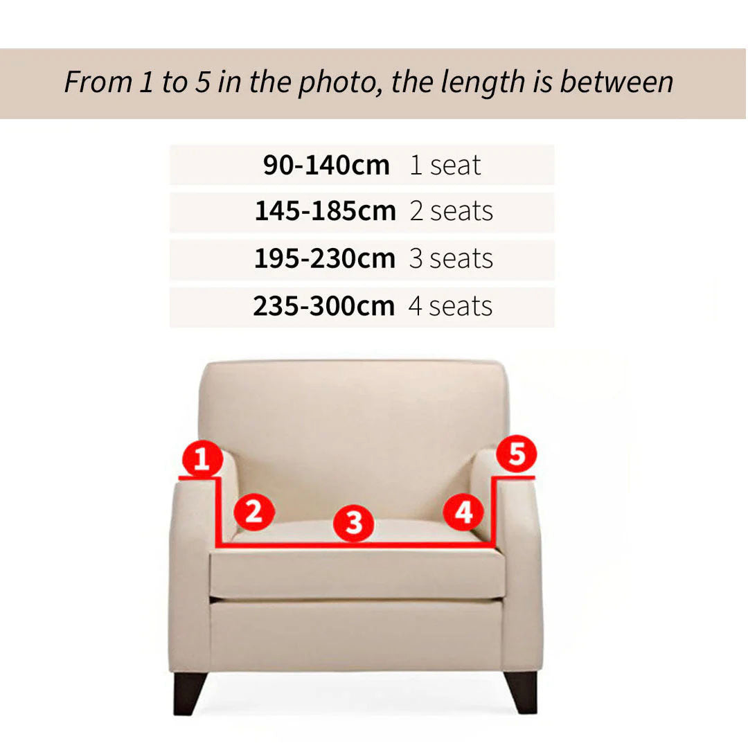 SOGA 1-Seater Checkered Sofa Cover Couch Protector High Stretch Lounge Slipcover Home Decor