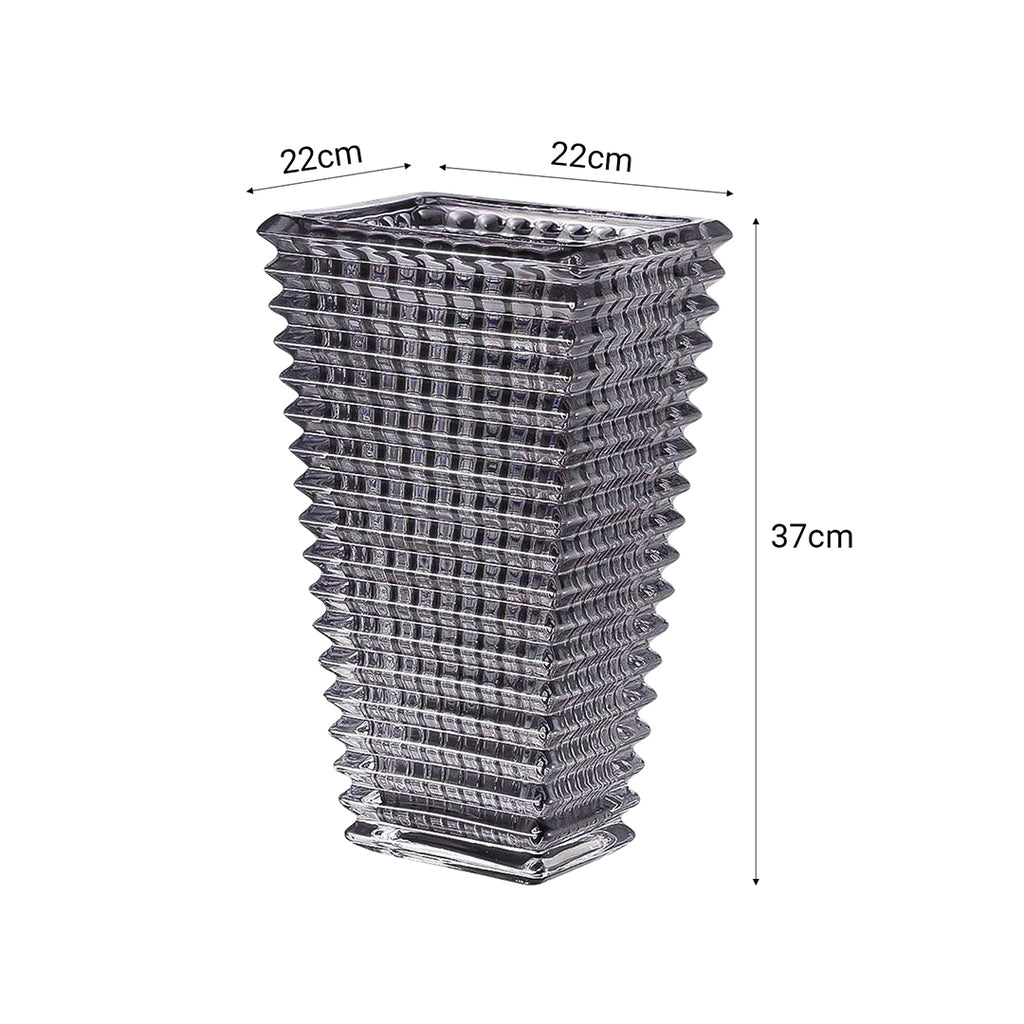 SOGA 28cm Modern Gray Ceramic Glass Vase Home Decor