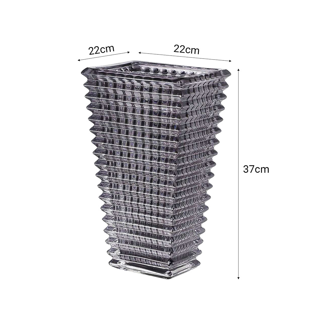 SOGA 28cm Modern Gray Ceramic Glass Vase Home Decor