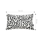 SOGA 30cm Black White Abstract Swirl Pattern Decorative Throw Pillow