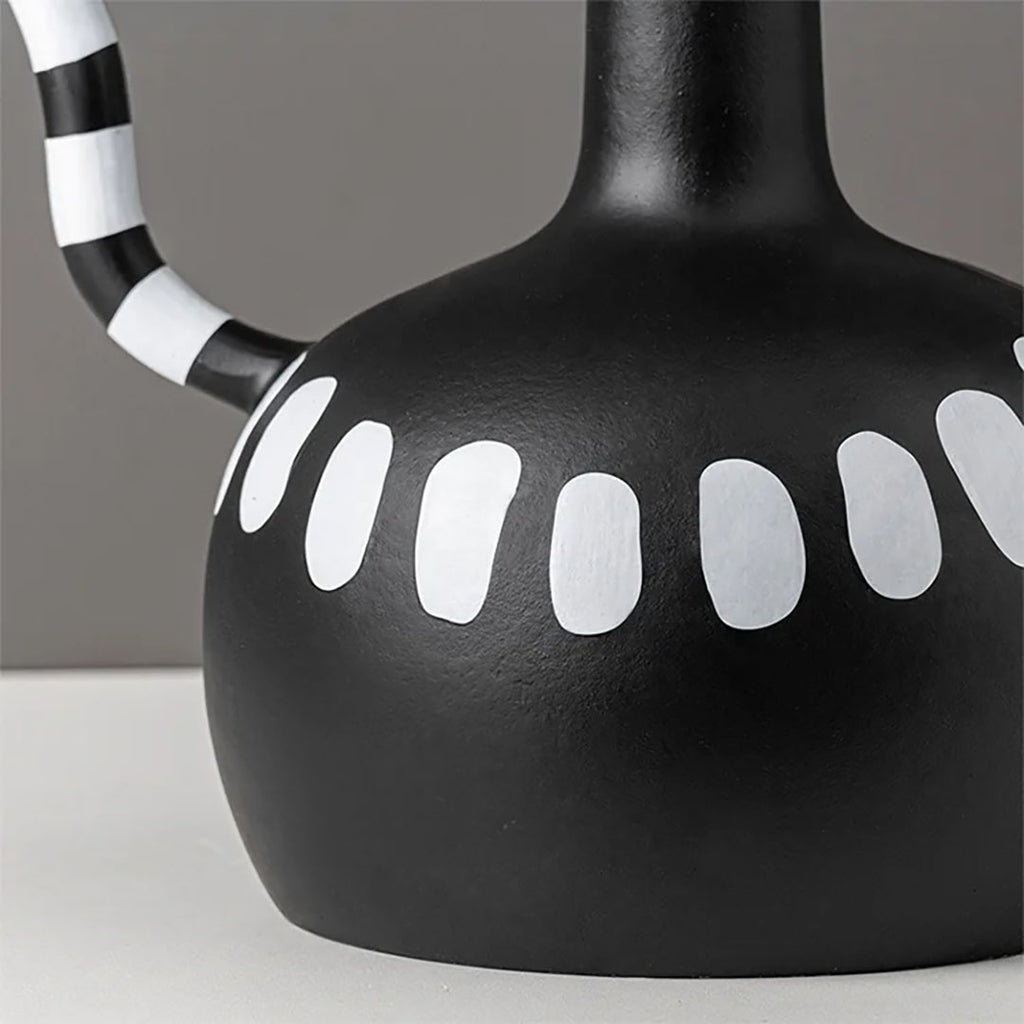 SOGA 2X 26.5x17cm Ornament Vase with Polka Dot Handicraft Decorations in Living Room Home Decor