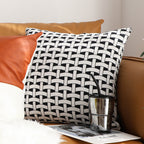 SOGA 2X 50cm Black & White Pattern Throw Pillow Thick Comfort Pro Polyester Fiber Cotton for Home Decor