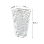 SOGA 22.5cm Handcrafted Clear Glass Vase Classic Design for Home Decor