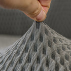 SOGA 4-Seater Grey Sofa Cover with Ruffled Skirt Couch Protector High Stretch Lounge Slipcover Home Decor