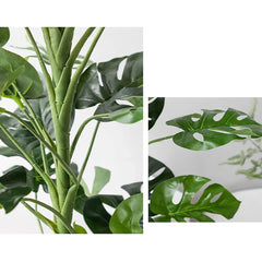 SOGA 2X 120cm Artificial Green Indoor Turtle Back Fake Decoration Tree Flower Pot Plant