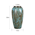 SOGA 35x17cm Light Blue Large Ceramic Flower Vase Elegant Living Room Home Decor
