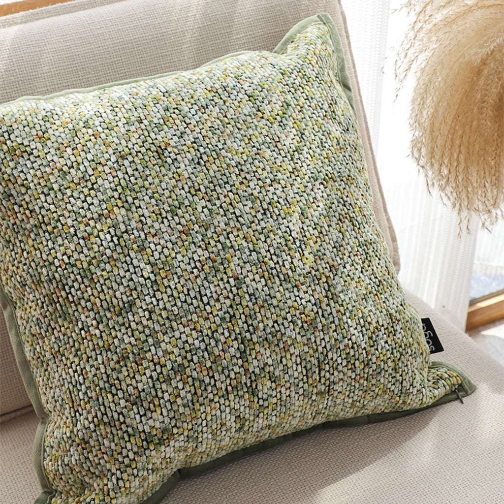 SOGA 2X Woven Cushion 45cm Green Yellow Multi-Color Textured Decorative Throw Pillow $ 129