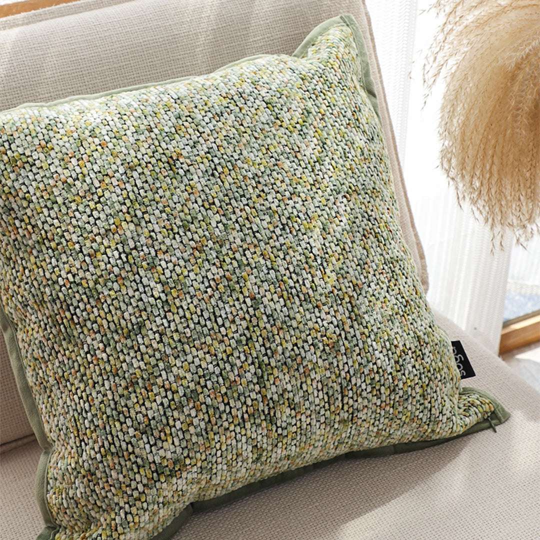 SOGA 2X Woven Cushion 45cm Green Yellow Multi-Color Textured Decorative Throw Pillow $ 129