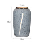 SOGA 30x19cm Grey Medium Ceramic Flower Vase Elegant Living Room Home Decor