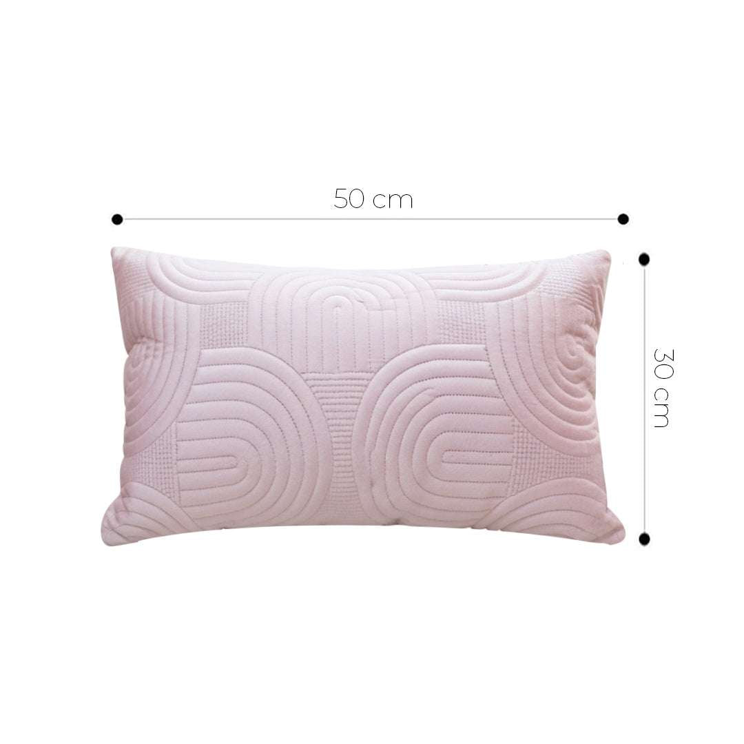 SOGA 30cm Pink Textured Geometric Pattern Decorative Throw Pillow $ 61
