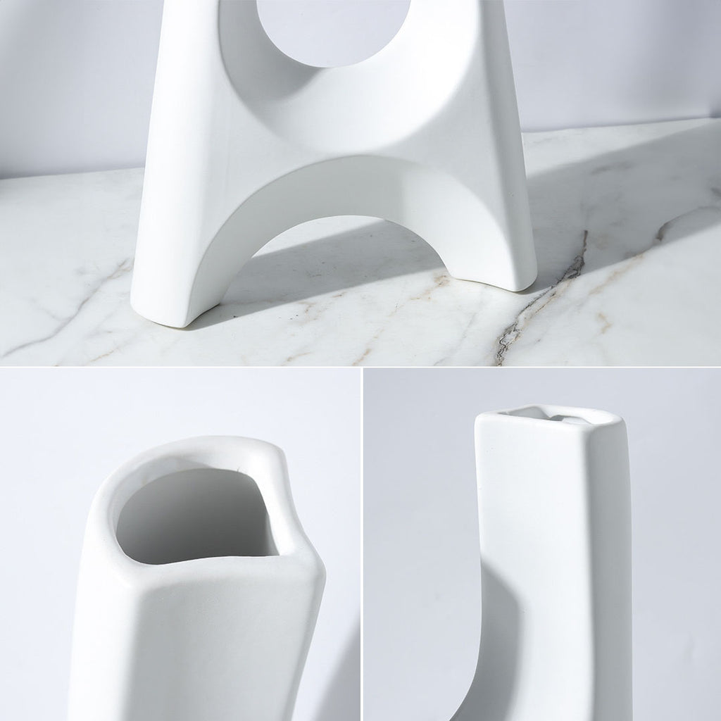SOGA 31x32cm Ornament Modern Minimalist Bottle Holder Stylish Cylindrical Stand and Plant Pots for Home Décor