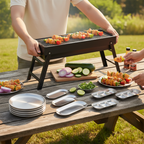 SOGA Kitchenware Bundle – Portable Charcoal Grill, Silver Grilling Plate, Nordic Plate & Sauce Pan $ 189