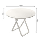 SOGA 80cm White Modern Minimalist Table with Sleek Surface Stylish and Functional Design