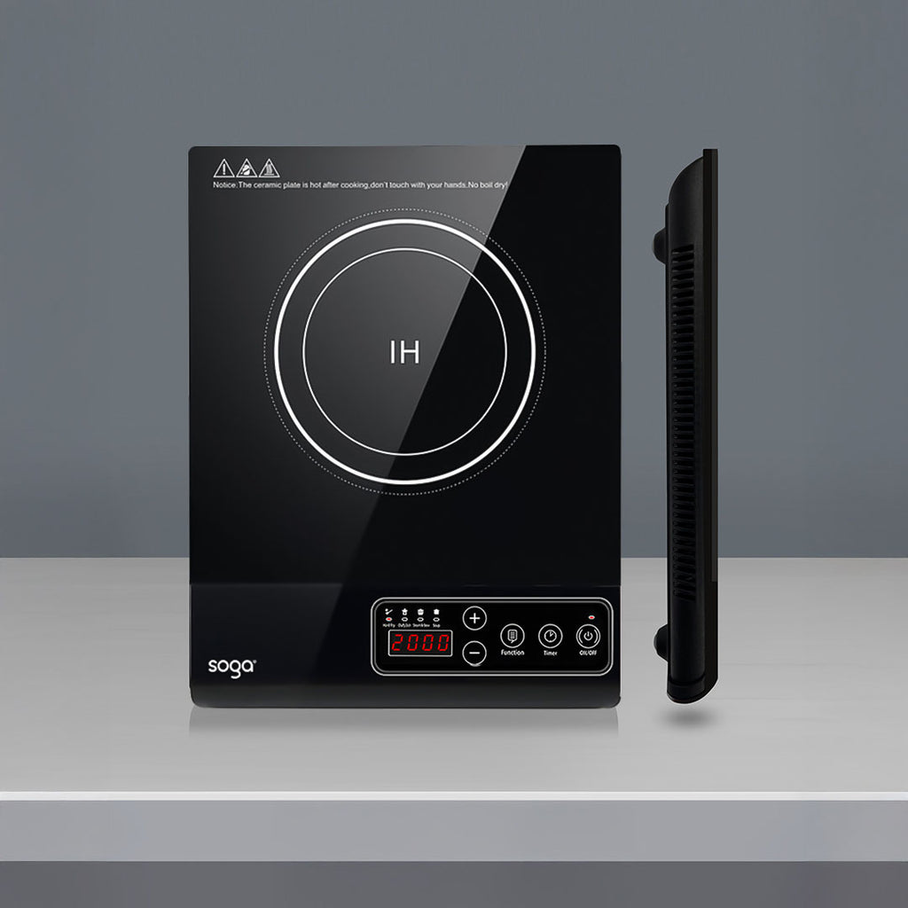 SOGA 2X 35.5cm Cooktop Electric Smart Induction Cook Top Portable Kitchen Cooker Cookware