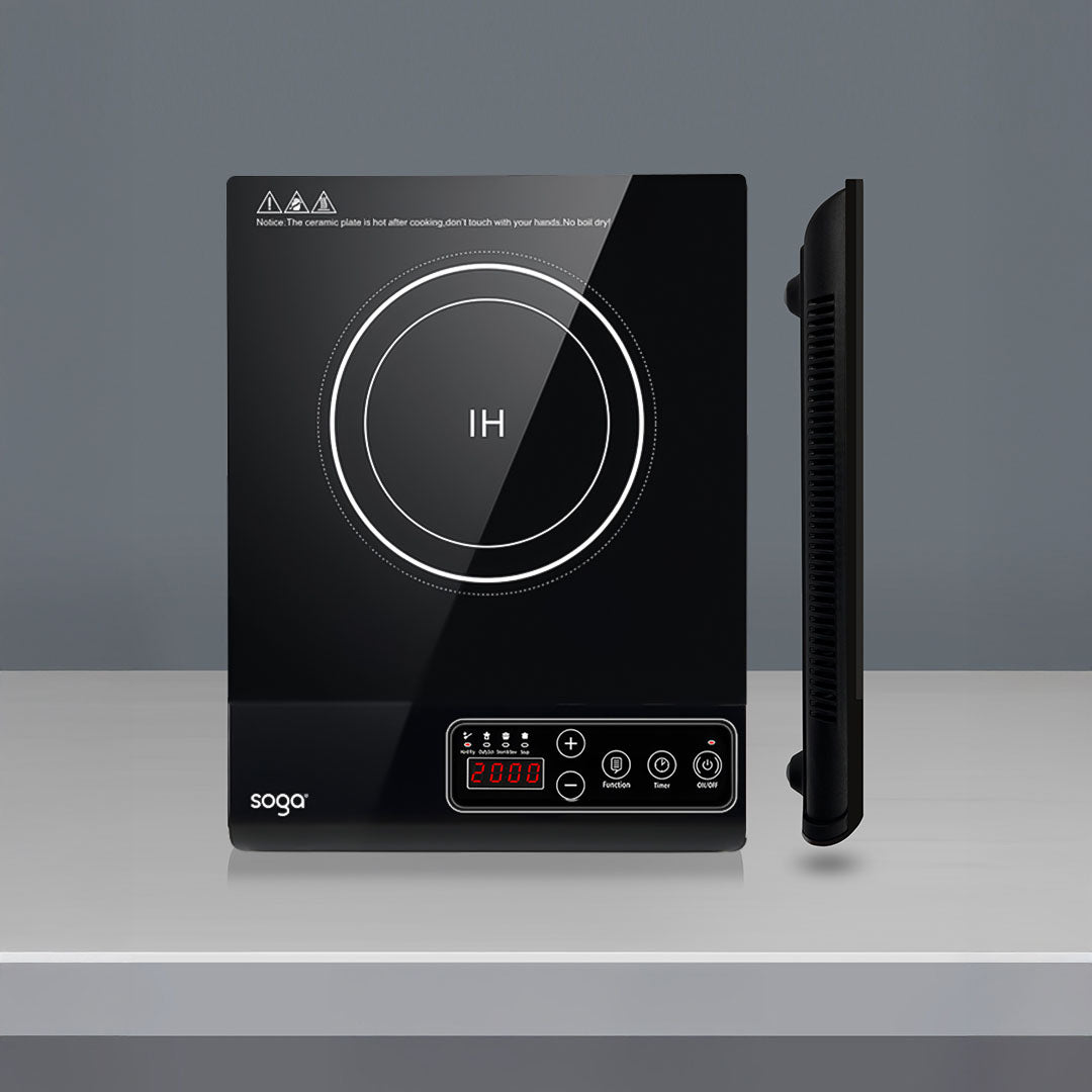 SOGA 2X 35.5cm Cooktop Electric Smart Induction Cook Top Portable Kitchen Cooker Cookware