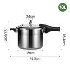10L Commercial Grade Stainless Steel Pressure Cooker With Seal