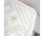 SOGA 40x45cm Festive White Christmas House Shaped Holiday Throw Pillow