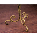 SOGA 85cm Blue Glass Tall Floor Vase and 12pcs Dark Pink Artificial Fake Flower Set