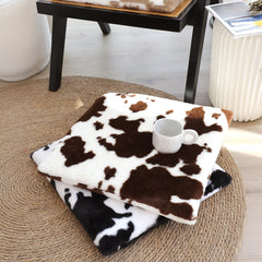 SOGA 2X 45cm Coffee Cowhide Square Cushion Soft Leaning Plush Backrest Throw Seat Pillow