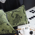 SOGA 2X 30cm Throw Pillow Green Leopard Lumbar Decorative Cushion for Living Room Home Decor