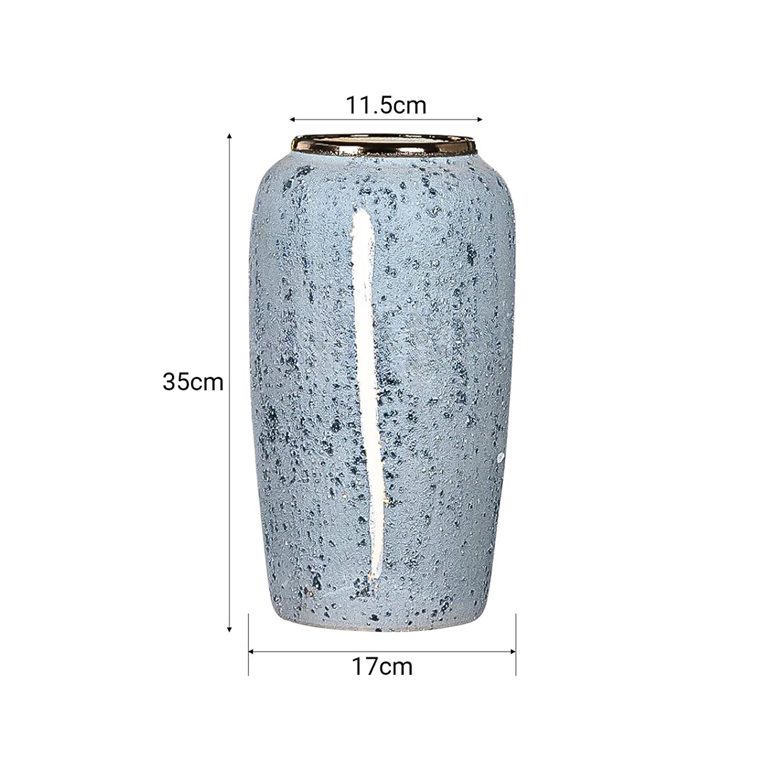 SOGA 35x17cm Grey Large Ceramic Flower Vase Elegant Living Room Home Decor