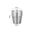 SOGA 175ml Stainless Steel Cups Set of 6 Reusable Durable Silver Drinking Tumblers $ 44