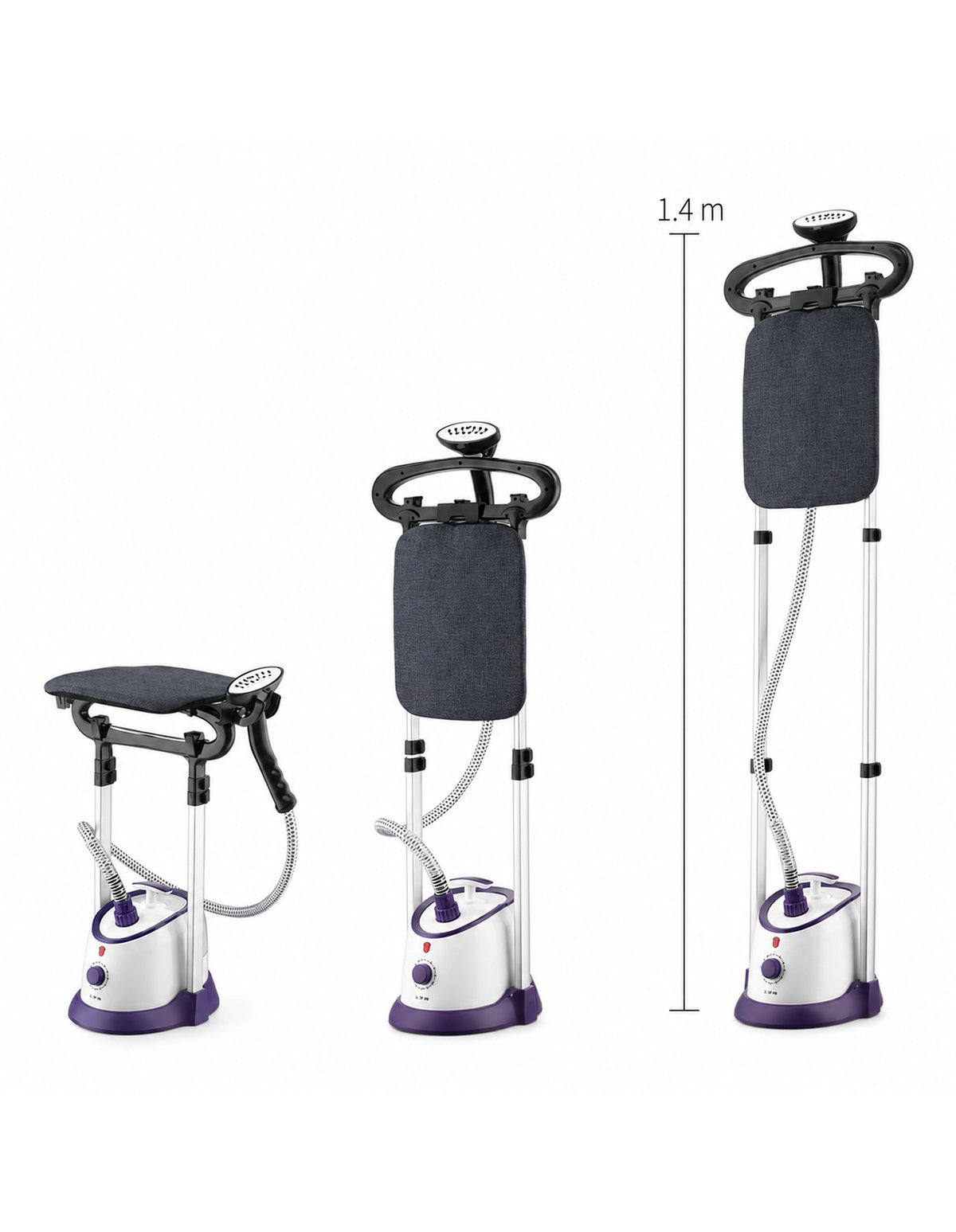 SOGA 2X Garment Steamer Vertical Twin Pole Clothes 1700ml 1800w Professional