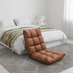 SOGA Home & Living Bundle – Yellow Zigzag Knitted Throw Blanket & Coffee Adjustable Recliner $ 0